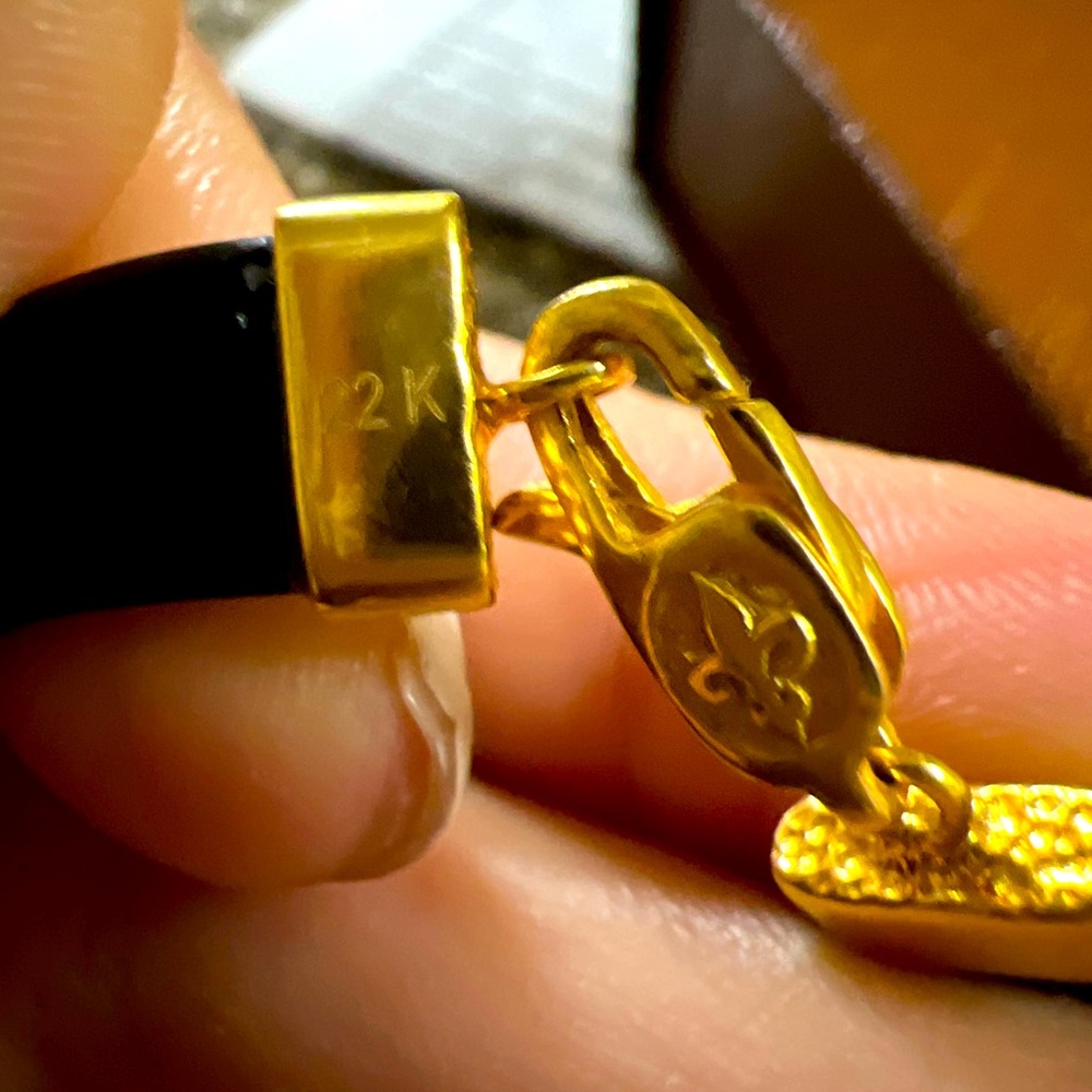 Mens real 22k gold bracelet